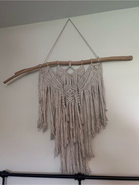 Restoration Hardware Macramé Wall Tapestry - Beige